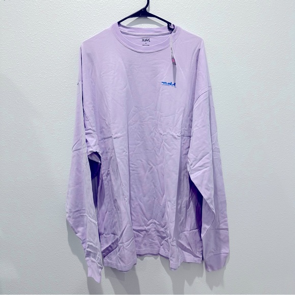 NWT X-Girl Lavender oversized long sleeve logo shirt x girls art egirl e girl - Picture 2 of 4